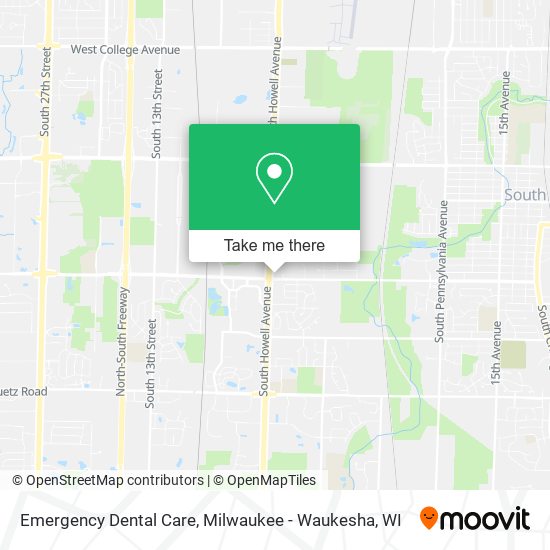 Emergency Dental Care map