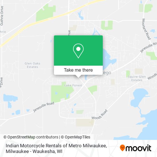 Mapa de Indian Motorcycle Rentals of Metro Milwaukee