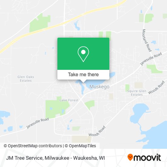 Mapa de JM Tree Service