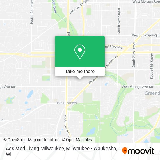 Assisted Living Milwaukee map
