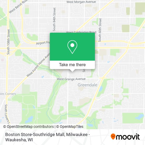 Boston Store-Southridge Mall map