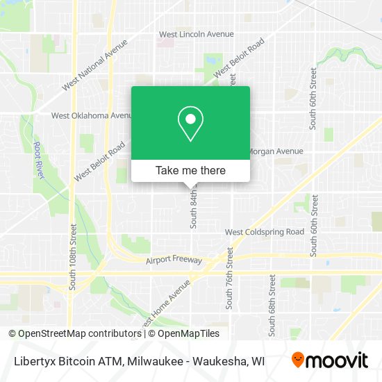 Mapa de Libertyx Bitcoin ATM