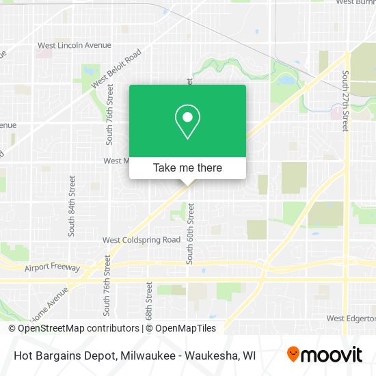 Mapa de Hot Bargains Depot