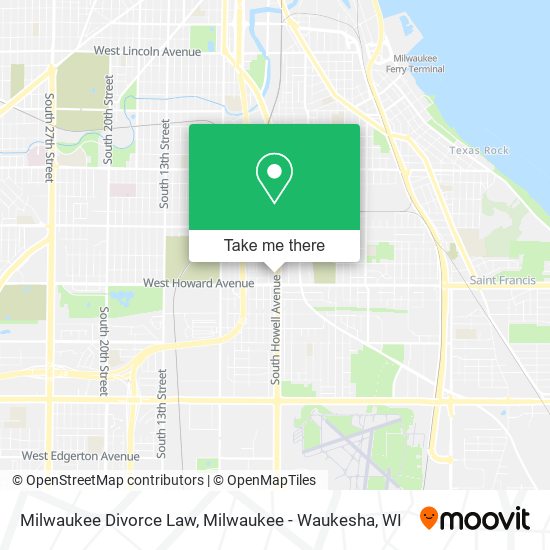 Mapa de Milwaukee Divorce Law