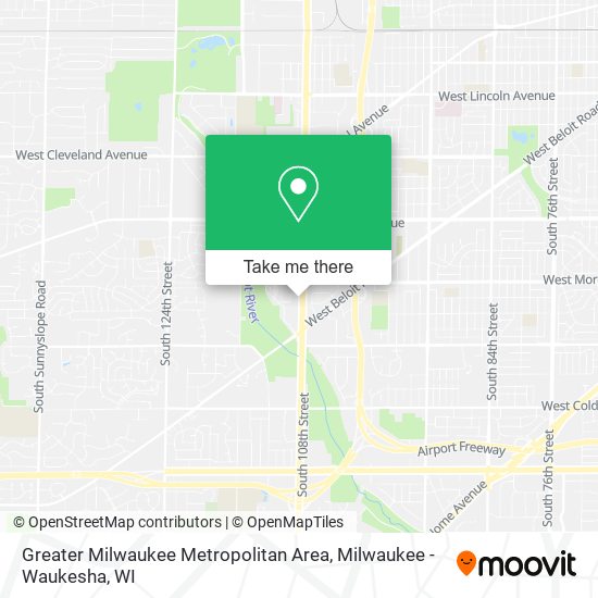 Mapa de Greater Milwaukee Metropolitan Area