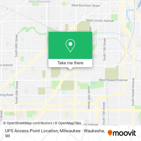 UPS Access Point Location map