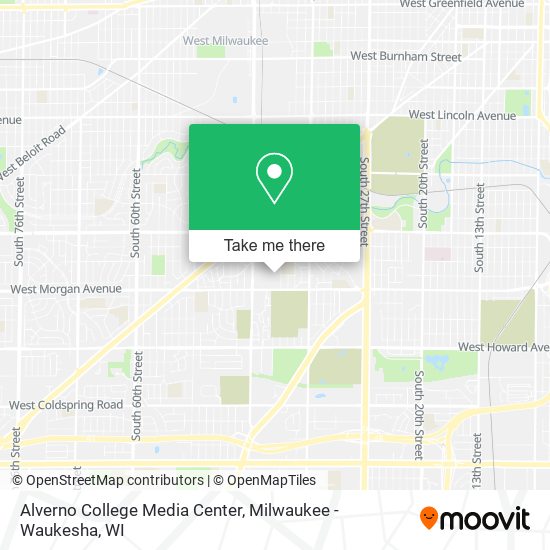 Alverno College Media Center map