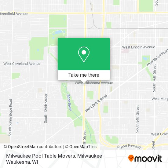 Mapa de Milwaukee Pool Table Movers