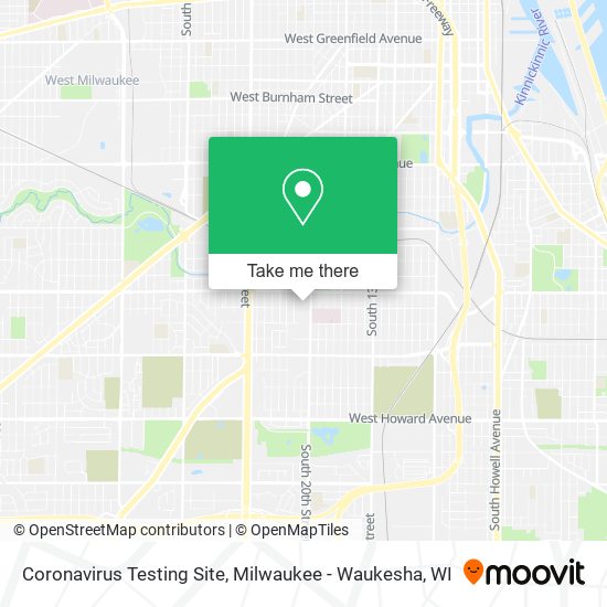 Coronavirus Testing Site map