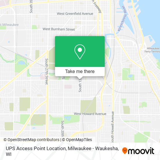 UPS Access Point Location map
