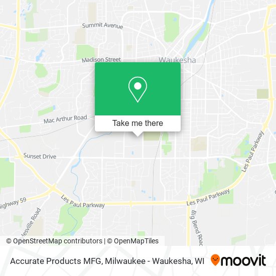 Mapa de Accurate Products MFG