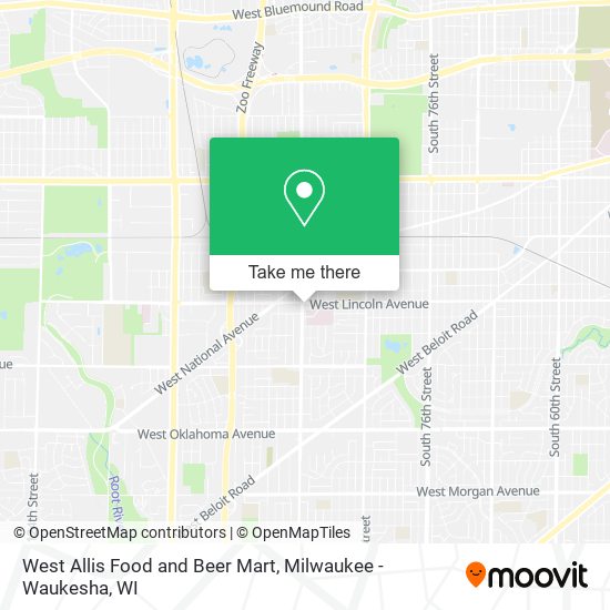 Mapa de West Allis Food and Beer Mart