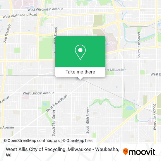 Mapa de West Allis City of Recycling