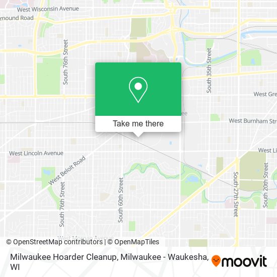 Milwaukee Hoarder Cleanup map