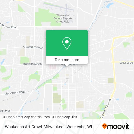 Mapa de Waukesha Art Crawl