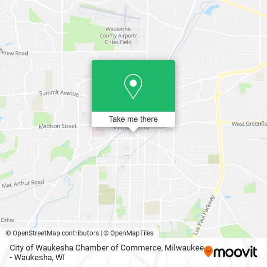 City of Waukesha Chamber of Commerce map