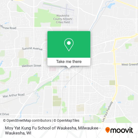 Moy Yat Kung Fu School of Waukesha map