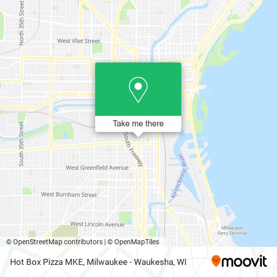 Mapa de Hot Box Pizza MKE