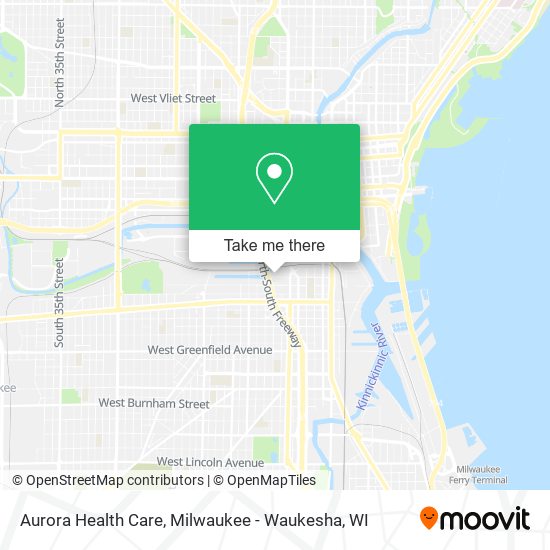 Aurora Health Care map