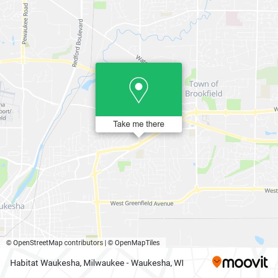 Habitat Waukesha map