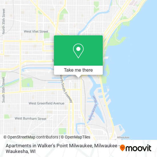 Mapa de Apartments in Walker's Point Milwaukee