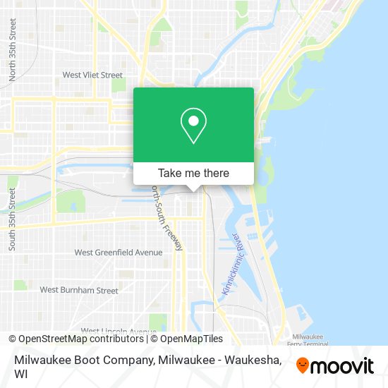 Mapa de Milwaukee Boot Company