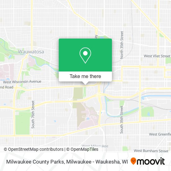 Milwaukee County Parks map
