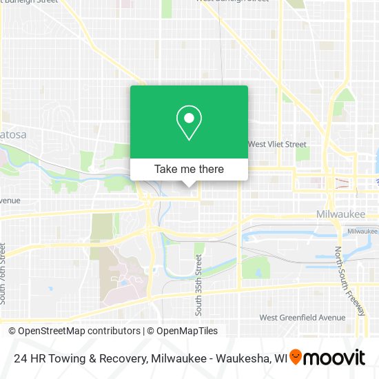 24 HR Towing & Recovery map