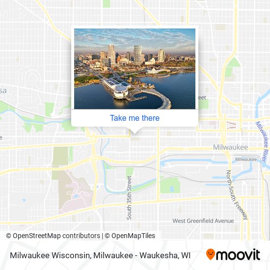 Mapa de Milwaukee Wisconsin