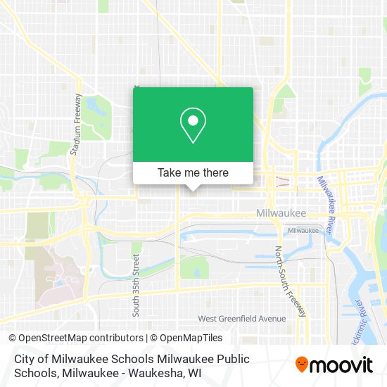 City of Milwaukee Schools Milwaukee Public Schools map