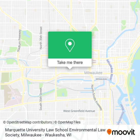 Mapa de Marquette University Law School Environmental Law Society