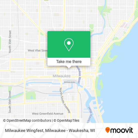 Mapa de Milwaukee Wingfest