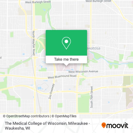 The Medical College of Wisconsin map