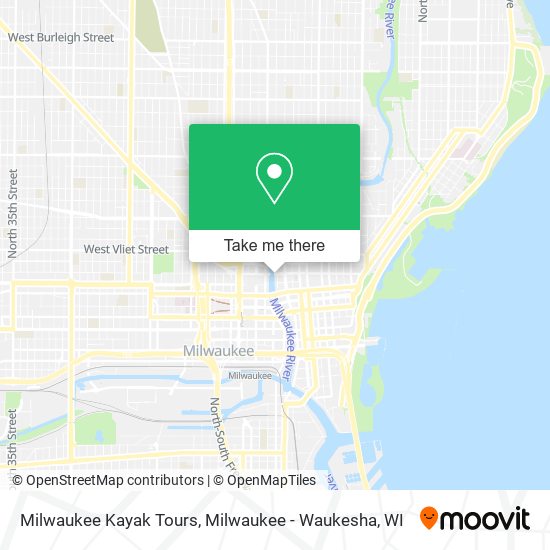Mapa de Milwaukee Kayak Tours