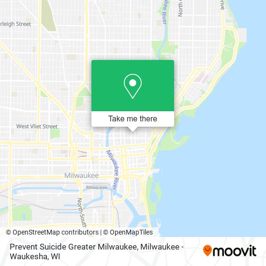 Mapa de Prevent Suicide Greater Milwaukee