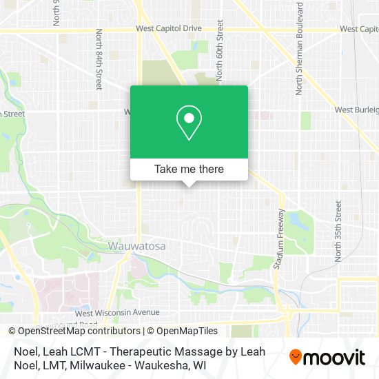 Noel, Leah LCMT - Therapeutic Massage by Leah Noel, LMT map