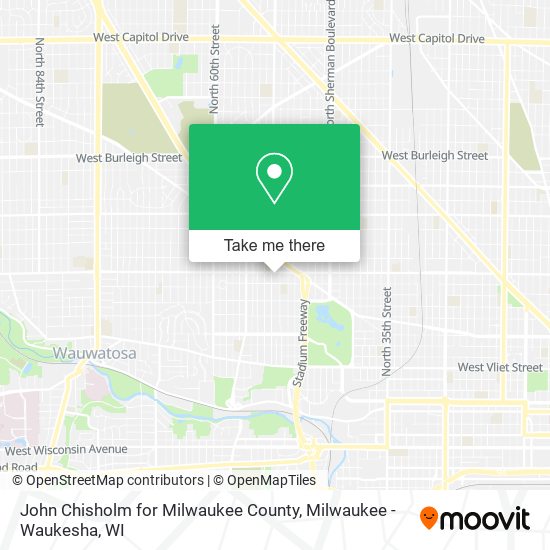 John Chisholm for Milwaukee County map