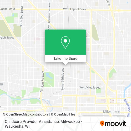 Childcare Provider Assistance map