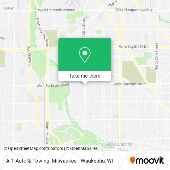 A-1 Auto & Towing map