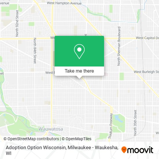 Mapa de Adoption Option Wisconsin