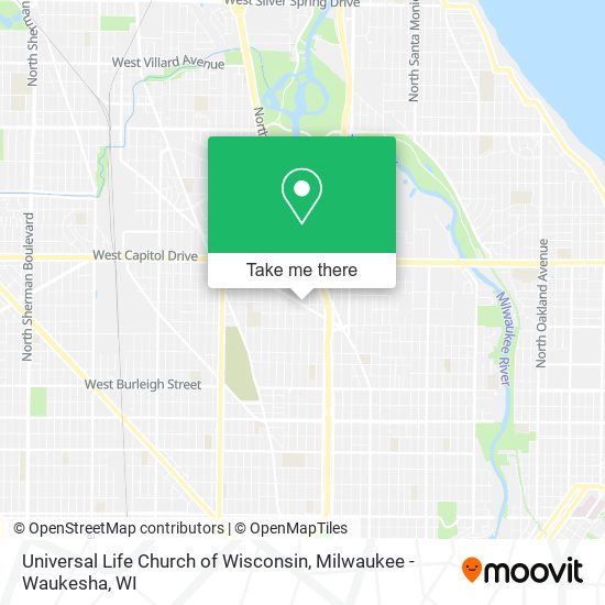 Mapa de Universal Life Church of Wisconsin