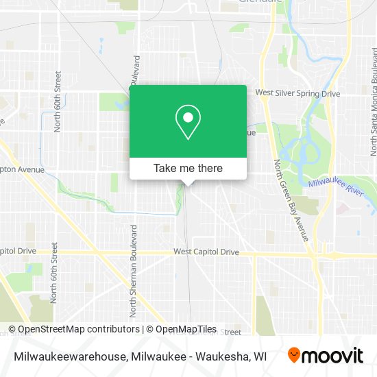 Milwaukeewarehouse map