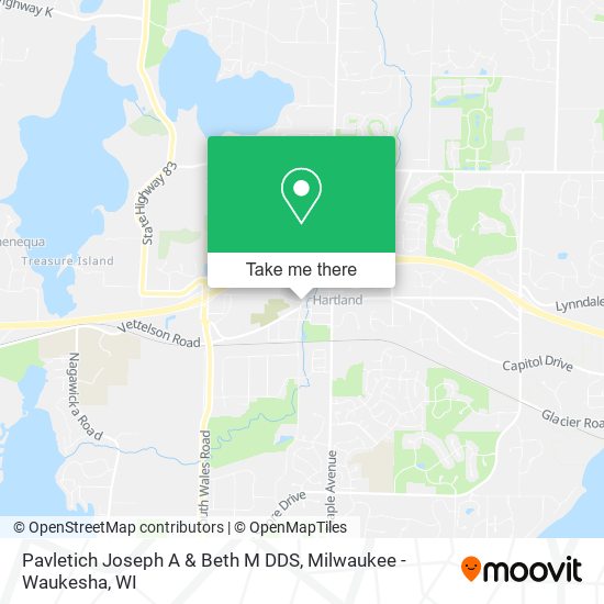 Pavletich Joseph A & Beth M DDS map