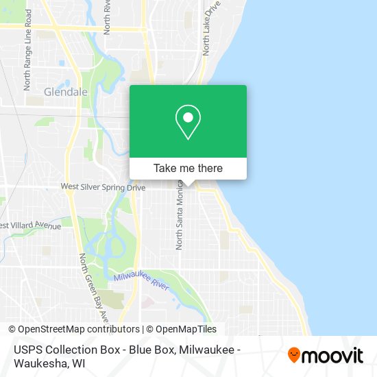 USPS Collection Box - Blue Box map