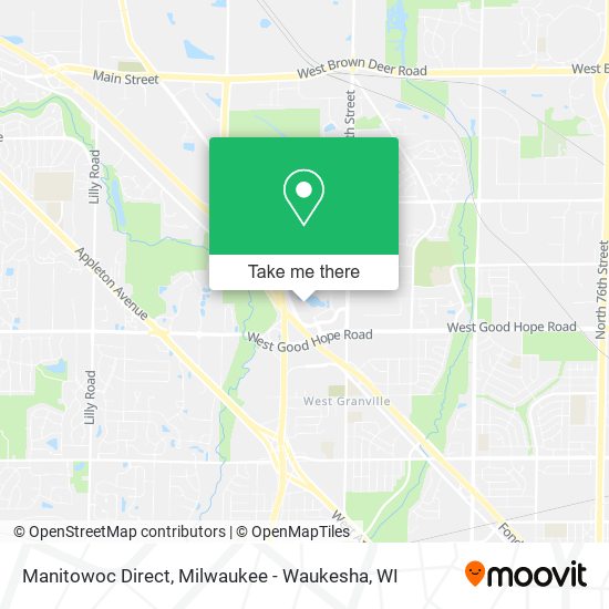 Manitowoc Direct map