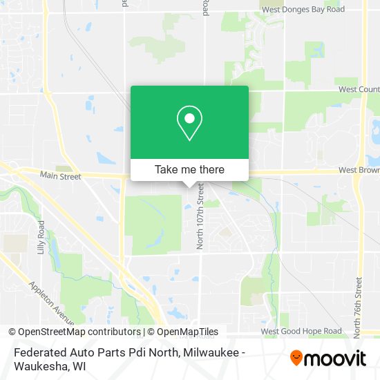 Federated Auto Parts Pdi North map