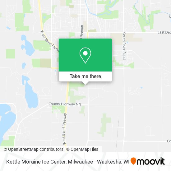 Kettle Moraine Ice Center map