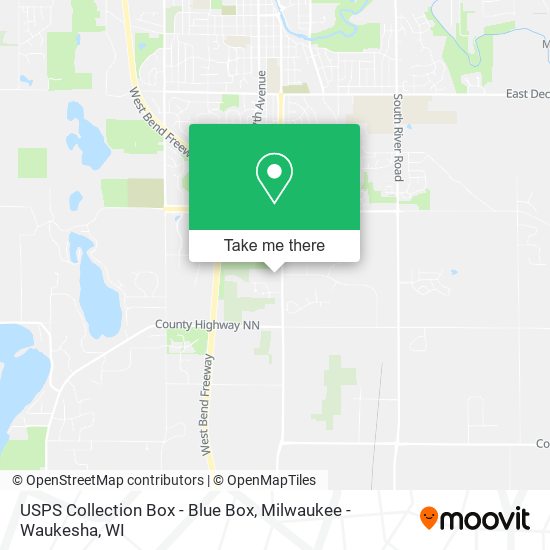 Mapa de USPS Collection Box - Blue Box
