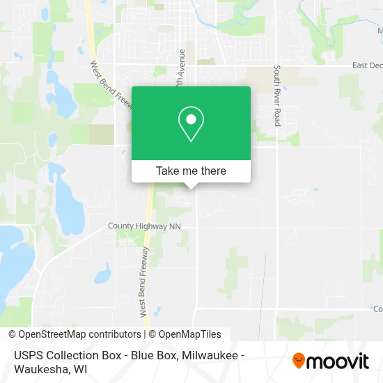 USPS Collection Box - Blue Box map