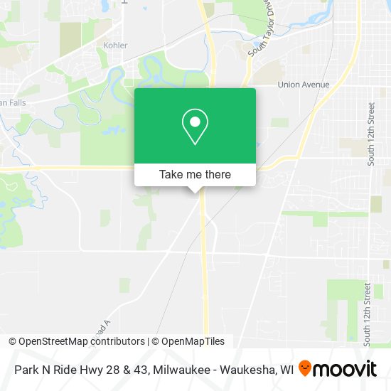 Park N Ride Hwy 28 & 43 map